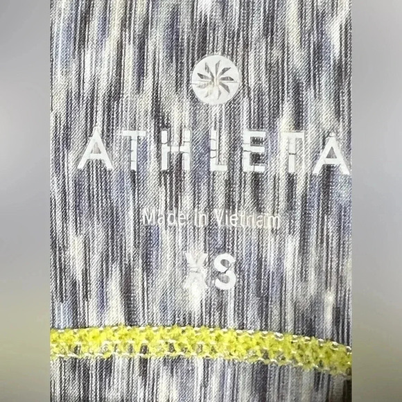 Athleta Mendoza 1/2 Zip Running Shirt Thumb Holes Space Dye Gray/Blue Sz XSmall - Picture 7 of 7